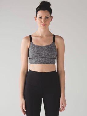 Lululemon Both Ways Bra Power Luxtreme Ripple Jacquard Black White W2AEWS